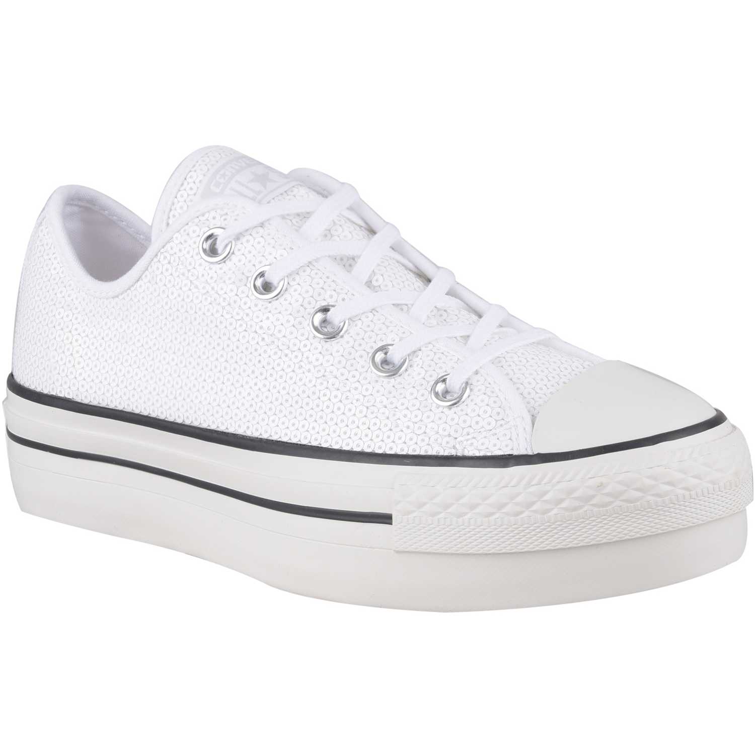 converse blancos con linea negra