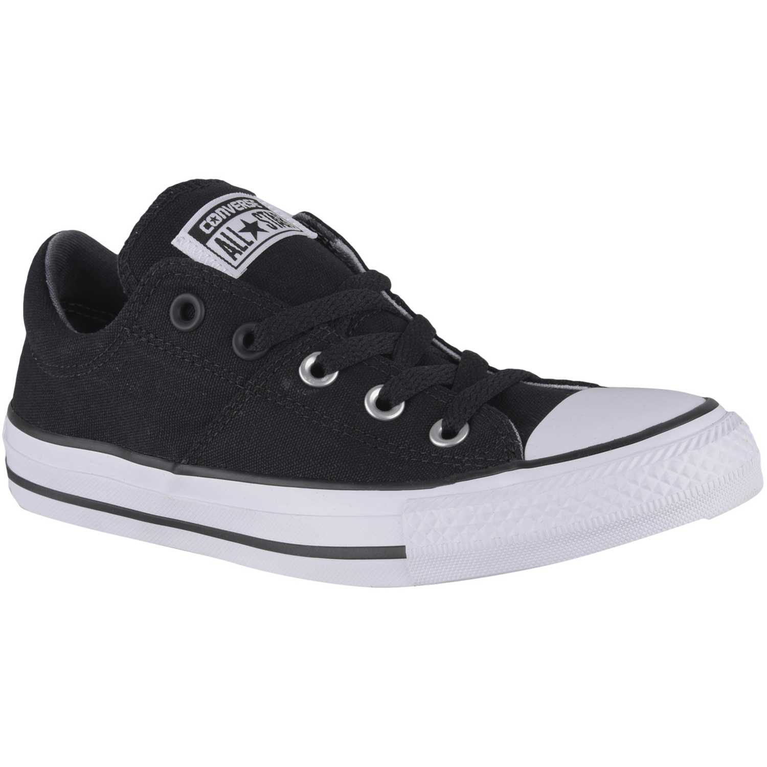 converse negras con blanco